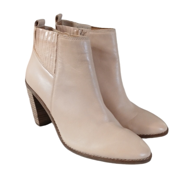 LUCKY BRAND Nesly Western Style Booties Women's Tan Leather Ankle Boots Size 10 - Picture 7 of 11